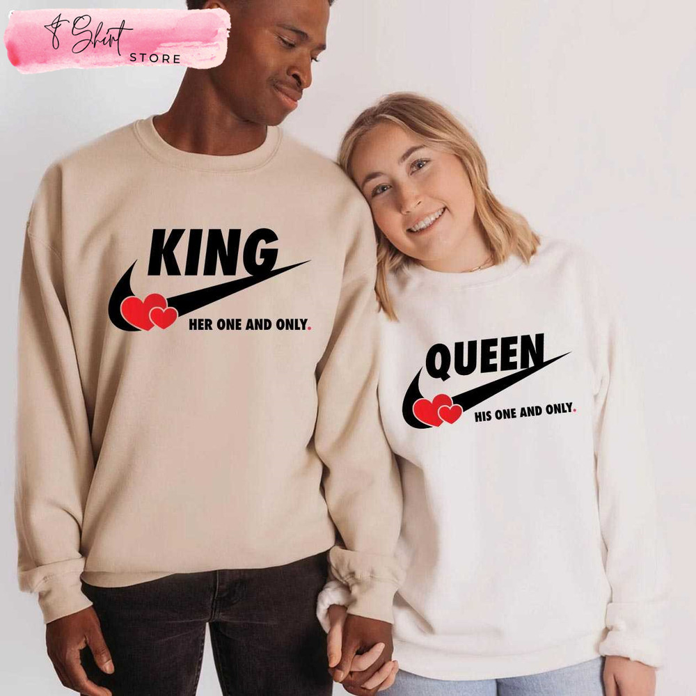 Matching Queen and King Nike Shirt Couple Valentine Shirts - Happy Place for Music Lovers.jpg