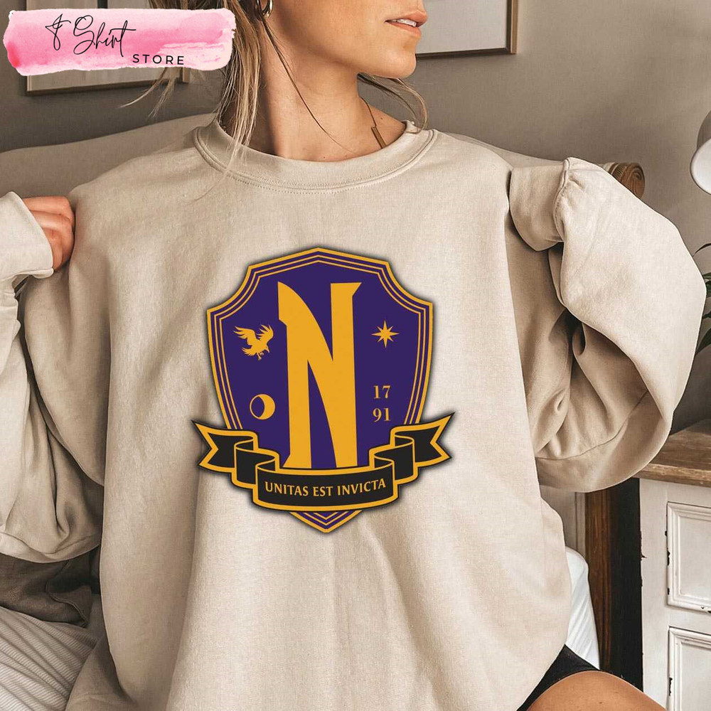 Nevermore Academy Logo Wednesday Shirt Addams Family Gift - Happy Place for Music Lovers.jpg