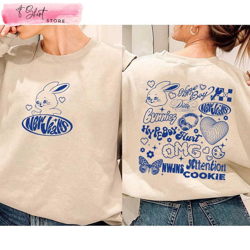 NewJeans Shirt Printed 2 Sides Hype Boy Tokki Tracklist - Happy Place for Music Lovers.jpg