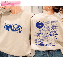 newjeans track list shirt danielle haerin hyein minji merch, custom shirt