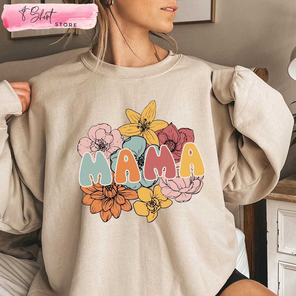 Retro Floral Mama Shirt Cute Mothers Day Gift - Happy Place for Music Lovers.jpg