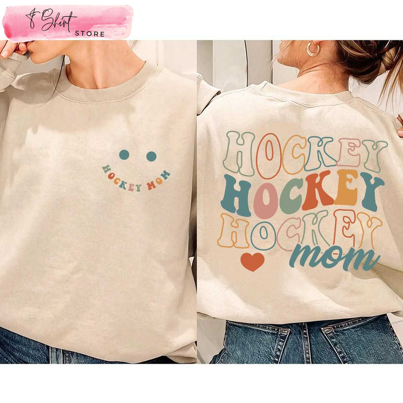 Smiley Face Hockey Mom Sweatshirt Funny Hockey Mom Shirts - Happy Place for Music Lovers.jpg
