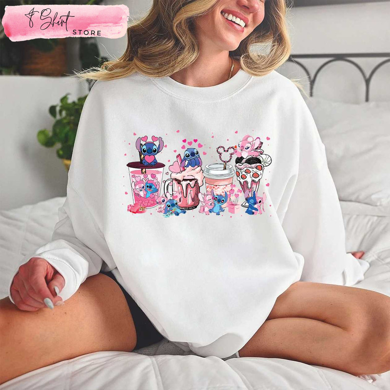 Stitch and Angel Kissing Valentines Day Tees Cute Valentines Ideas - Happy Place for Music Lovers.jpg