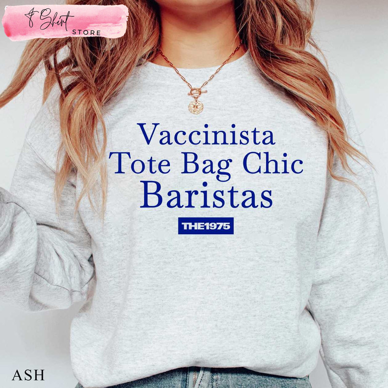 Vaccinista Tote Bag Chic Baristas The 1975 Sweatshirt The 1975 Gift Ideas - Happy Place for Music Lovers.jpg