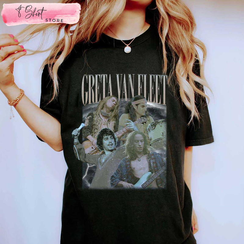 Vintage Greta Van Fleet Shirt Dream In Gold Tour 2023 - Happy Place for Music Lovers.jpg