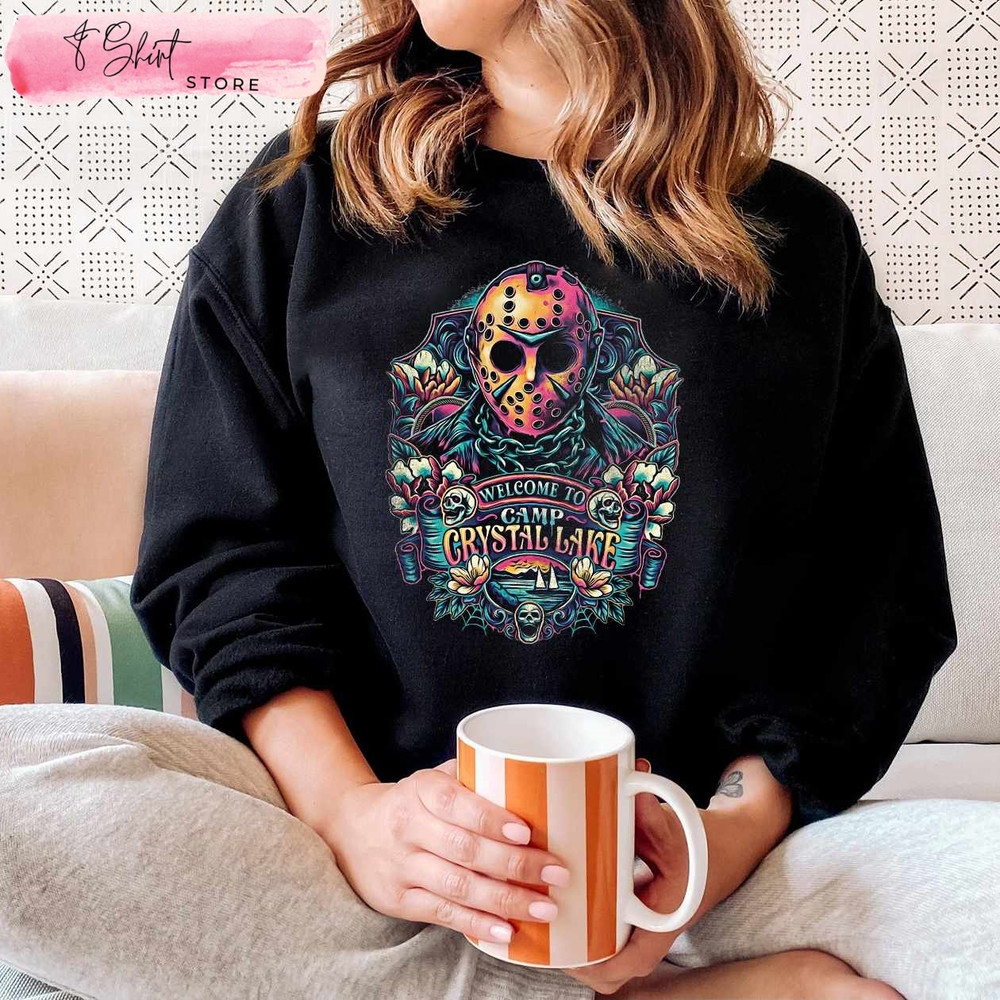 Vintage Michael Myers Halloween Crewneck Sweatshirt Horror Movies Tee - Happy Place for Music Lovers.jpg