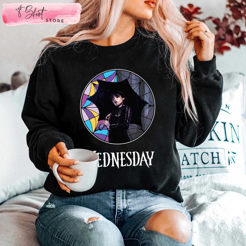 Wednesday Addams 2022 Sweatshirt Gifts for Horror Movie Fans - Happy Place for Music Lovers.jpg
