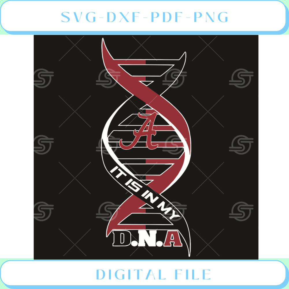 Alabama Crimson Tide It Is My DNASvg Sport Svg, DNA Svg.jpg