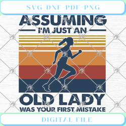 assuming i'm just an old lady was your first mistake runner svg png ep