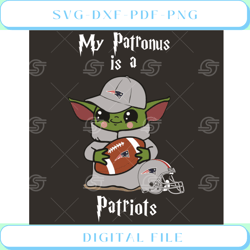 baby yoda my patronus is a patriots svg sport svg