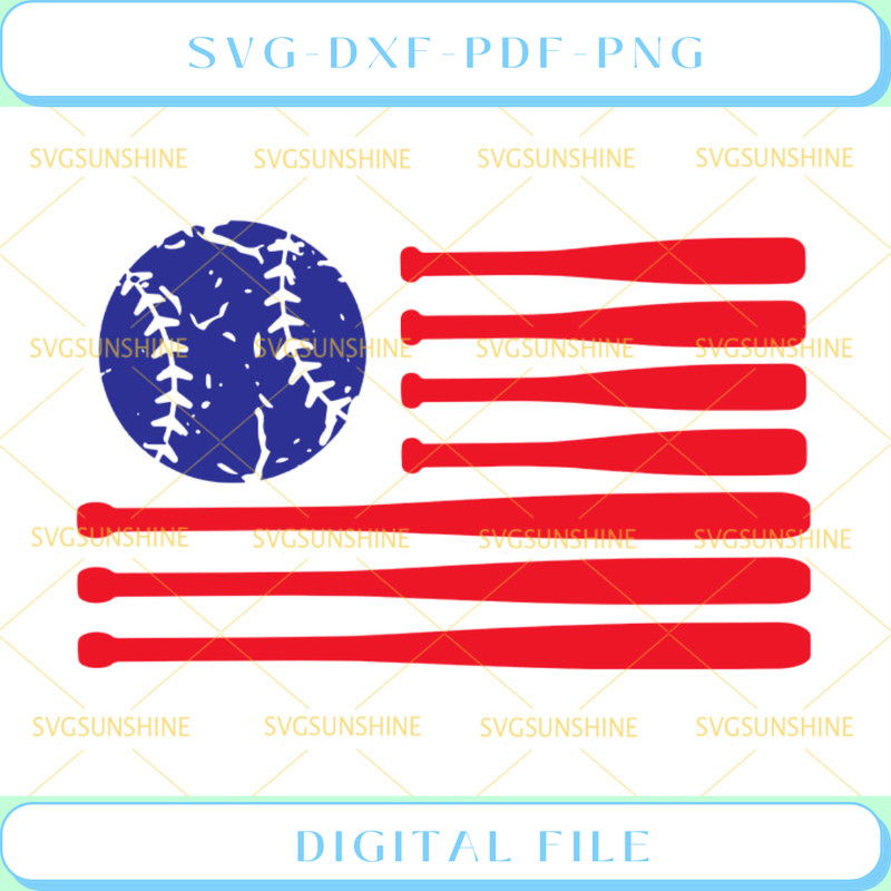 Baseball Flag SVG USA Flag SVG, 4th of July SVG, America SVG.jpg