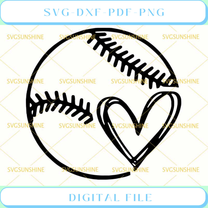 Baseball Heart SVG Love Baseball SVG, Baseball SVG.jpg
