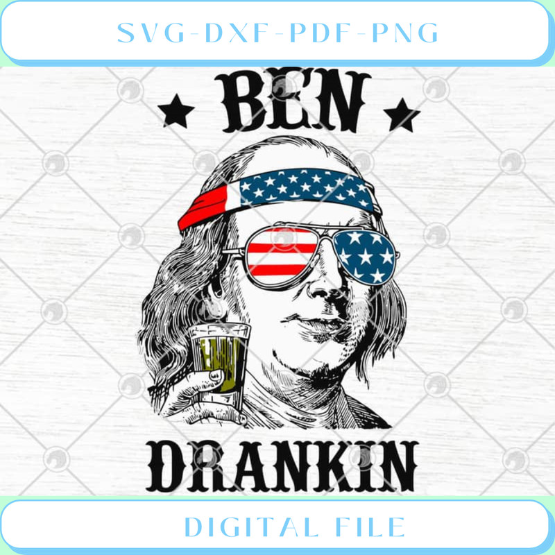 Ben Drankin Benjamin Franklin American Flag Beer 4th Of July Independe.jpg