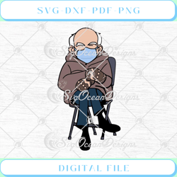 bernie sanders mittens sitting inauguration day funny svg png eps dxf