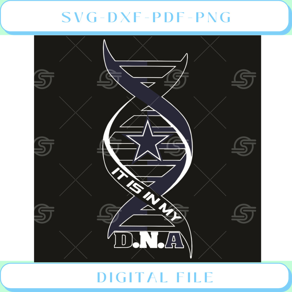 Dallas CowboysIt Is My DNA Svg Sport Svg, DNA Svg.jpg