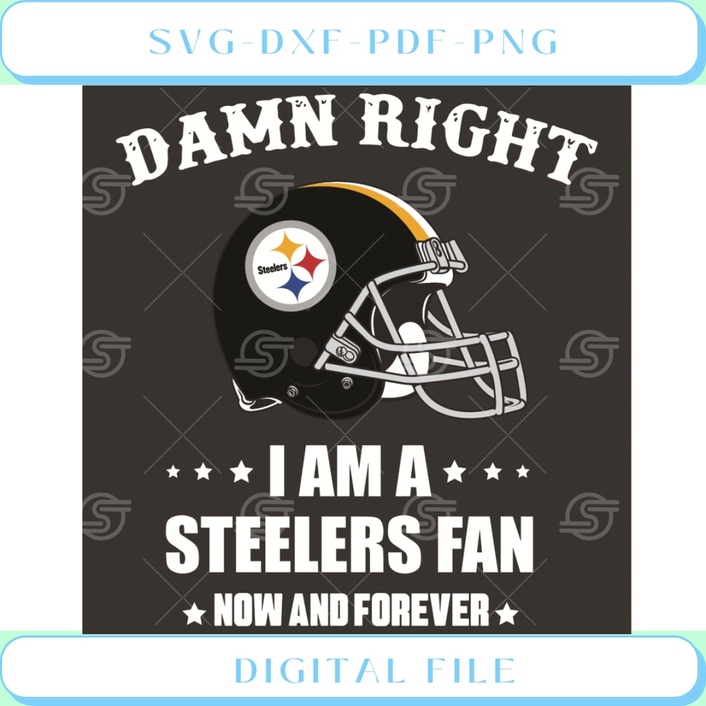 Damn Right I Am A Steelers Fan Now And Forever Svg Sport Svg.jpg