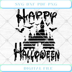 disney castle happy halloween svg png eps dxf svg