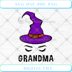 grandma witch hat halloween svg png eps dxf cricut file silhouette art