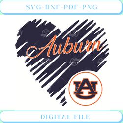 heart auburn tigers svg sport svg, heart svg, auburn tigers svg