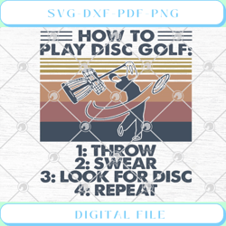 how to play disc golf throw swear look for disc repeat vintage funny s