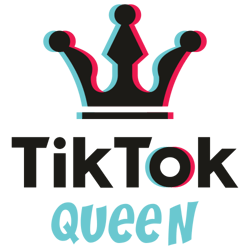 tiktok queen logo svg, tiktok logo svg