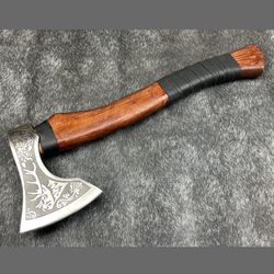 Viking Axe Custom Handmade Carbon Steel Blade Hunting Axe Tomahawk Axe Viking Axe