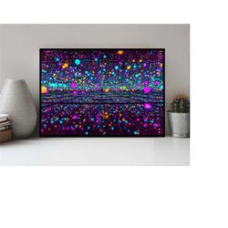 yayoi kusama, infinity mirrored room poster - high quality print - wall art - gifts for him/her - home decor - wall deco