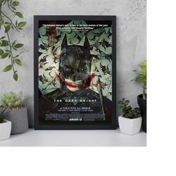 the daek knight movie poster, room decor, home decor, art poster for gift
