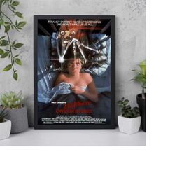 nightmare on elm street movie poster - high quality canvas art print - room decoration - art poster for gift