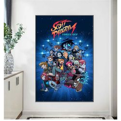 scott pilgrim takes off 2023 movie poster unframed home decor art print bar 326
