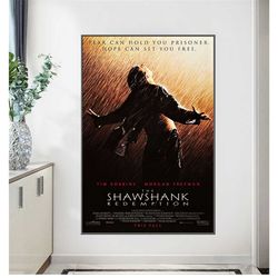 the shawshank redemption 1994 movie poster unframed wall decor art poster print bar 301