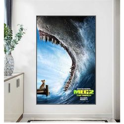 meg 2: the trench 2023 hot movie print poster wall art decor home print bar 54