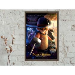 puss in boots: the last wish movie poster - room wall decor - poster art - canvas print