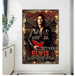 2022 elvis movie poster presley austin butler tom parker  room decor poster bar 39