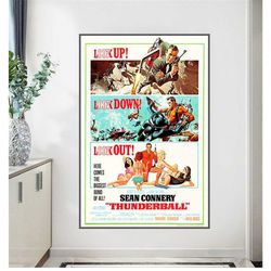 thunderball 1965 movie poster james bond home art decor print bar 136