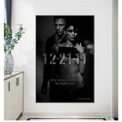 the girl with the dragon tattoo 2011 movie poster daniel craig, rooney mara home decor poster bar 192