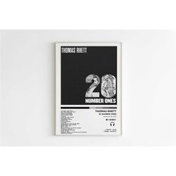 thomas rhett - 20 number ones album poster / album cover poster / music gift / music wall decor / album art