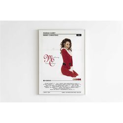 mariah carey - merry christmas album poster / album cover poster / music gift / music wall decor / album art