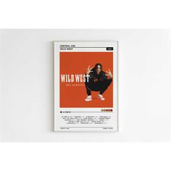 central cee - wild west album poster / album cover poster / music gift / music wall decor / album art