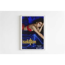 kali uchis - isolation album poster / album cover poster / music gift / music wall decor / album art