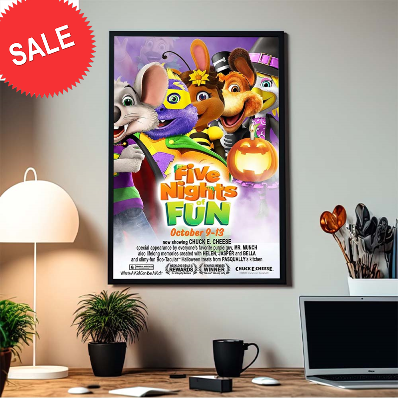 Chuck E Cheese Five Nights Of Fun Home Decor Poster Canvas.jpg