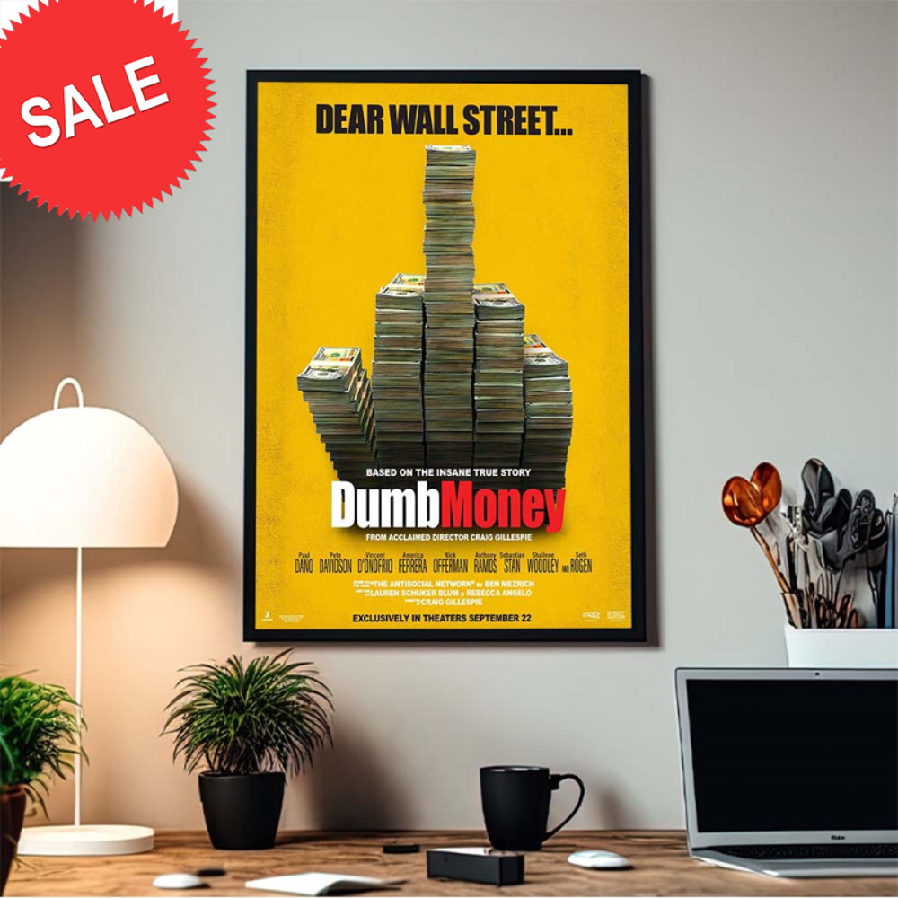 GameStop Reddit chaos movie Dumb Money First Poster Canvas.jpg