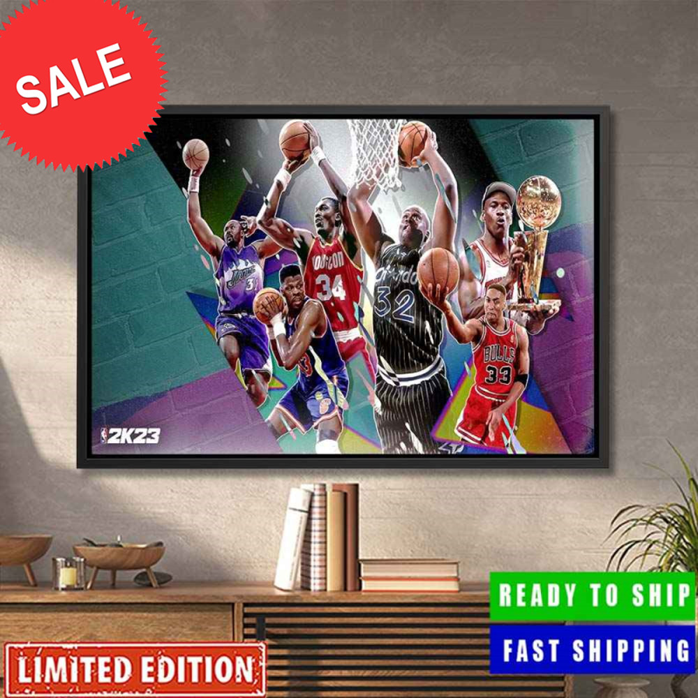 NBA 2K23 Legends From The 90s Era Home Decor Poster Canvas.jpg