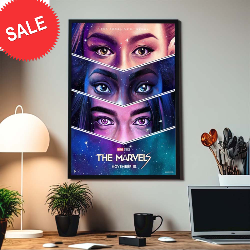 The Marvels New Poster A Cosmic Trio Home Decor Poster Canvas.jpg