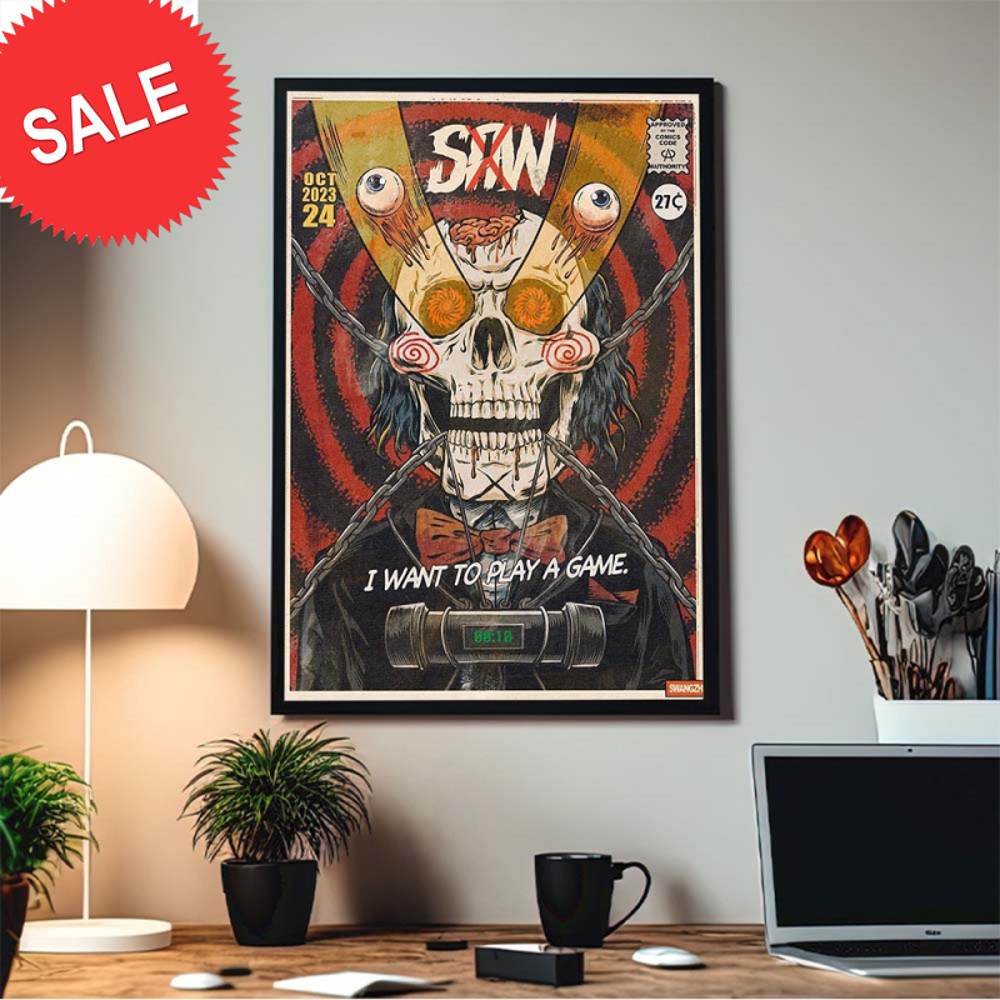 Saw X I Want To Play A Game Comic Style Home Decor Poster Canvas.jpg