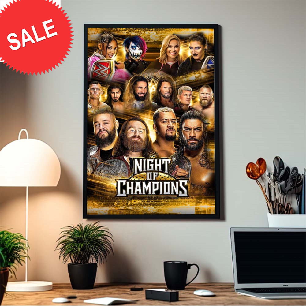 WWE Night Of Champions 2023 All Matches Home Decor Poster Canvas.jpg