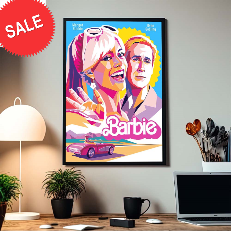 Barbie Movie Colorful Style Of Wpap Poster Home Decor Poster Canvas.jpg