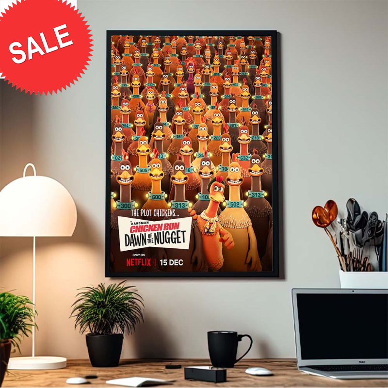Chicken Run Dawn Of The Nugget The Plot Chicken Home Decor Poster Canvas.jpg