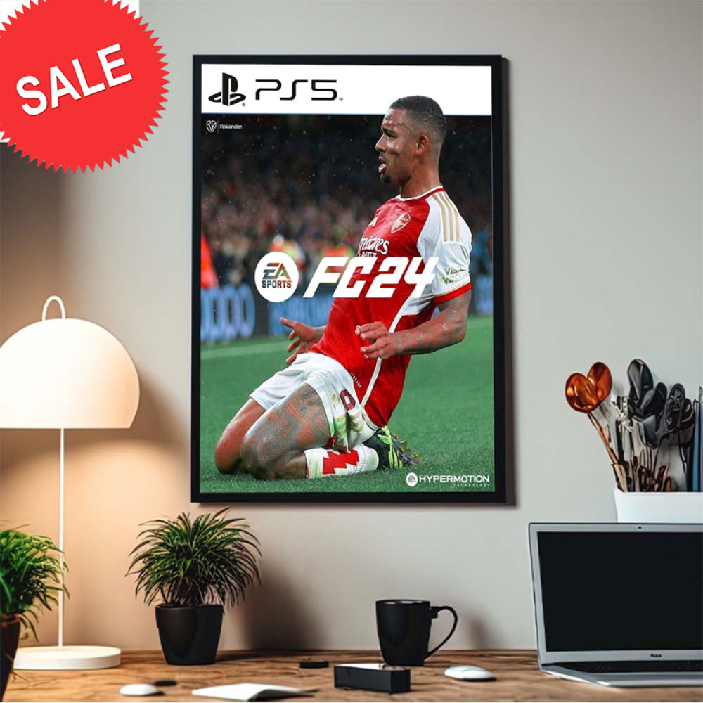EA Sports FC24 Gabriel Jesus Athlete Game Cover Home Decor Poster Canvas.jpg