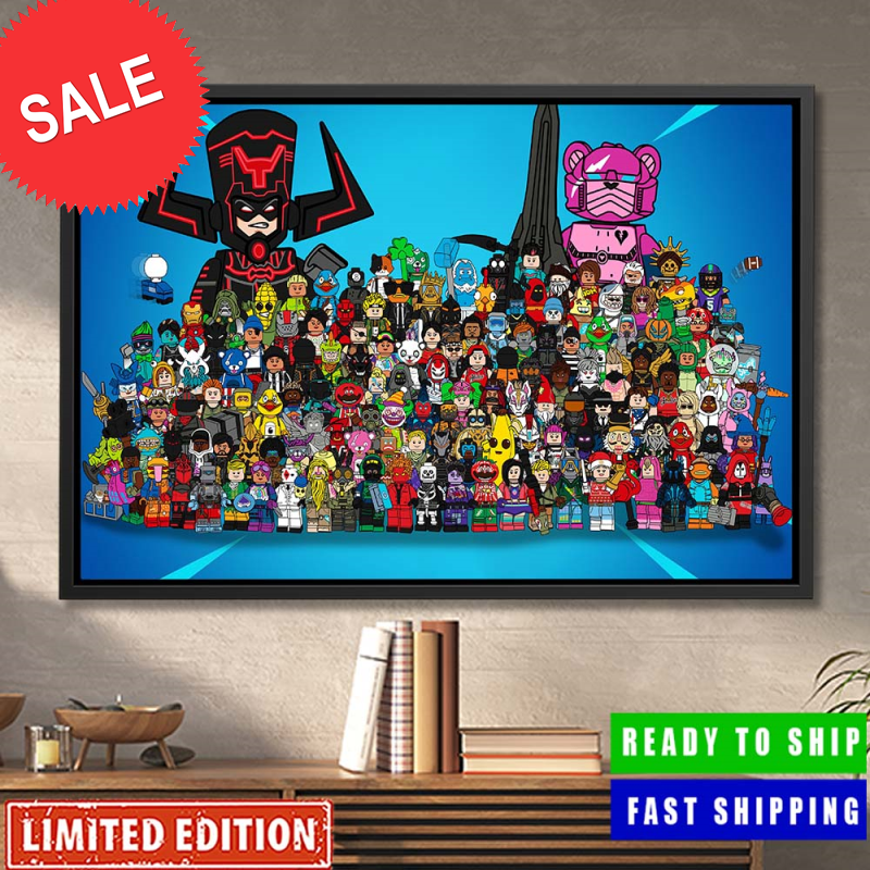 Every Fortnite Skin Into Lego Minifigures Home Decorations Poster Canvas.jpg